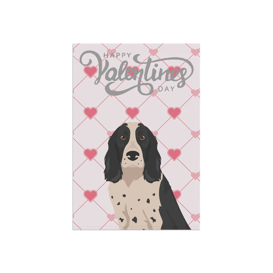 Russian Spaniel Dog Valentines Day Garden Flag