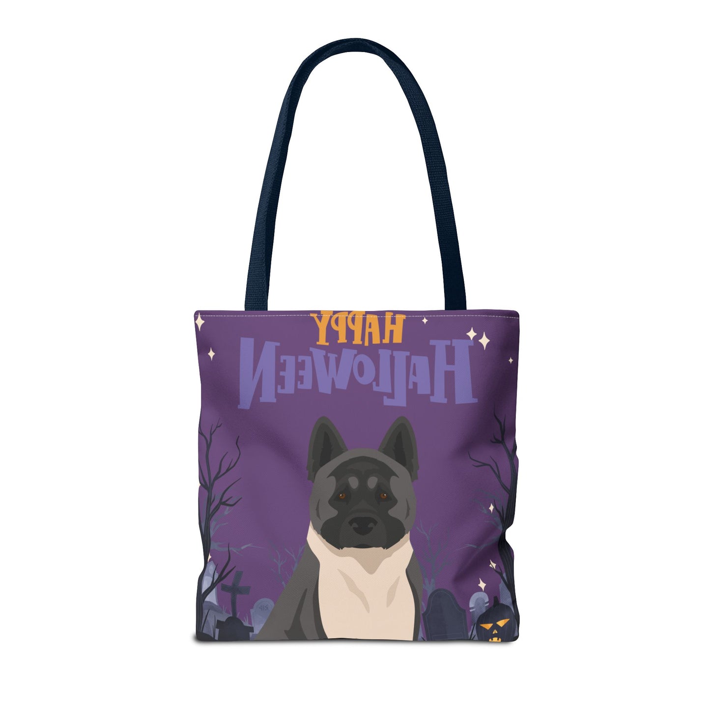 American Akita Dog Happy Halloween Tote Bag 16x16