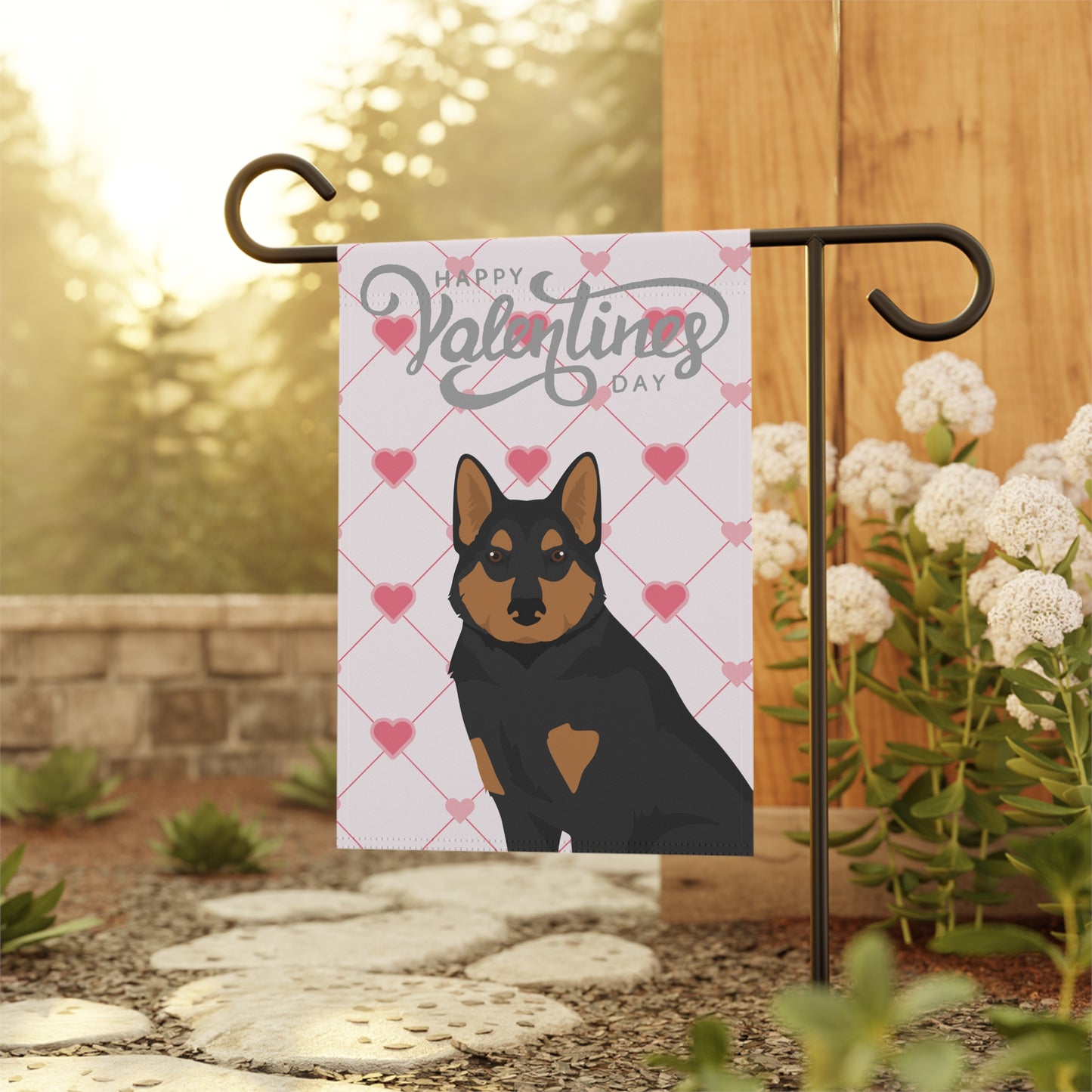 East Siberian Laika Dog Valentines Day Garden Flag
