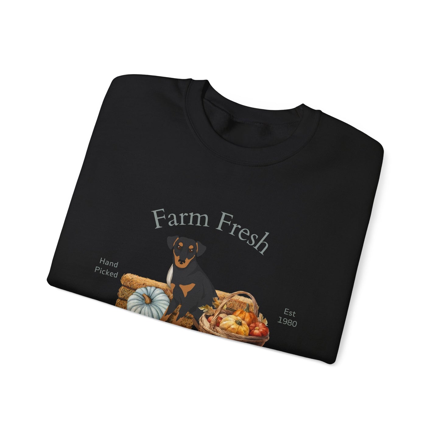 Jagdterrier Dog Fall Farm Fresh Unisex Heavy Blend Crewneck Sweatshirt
