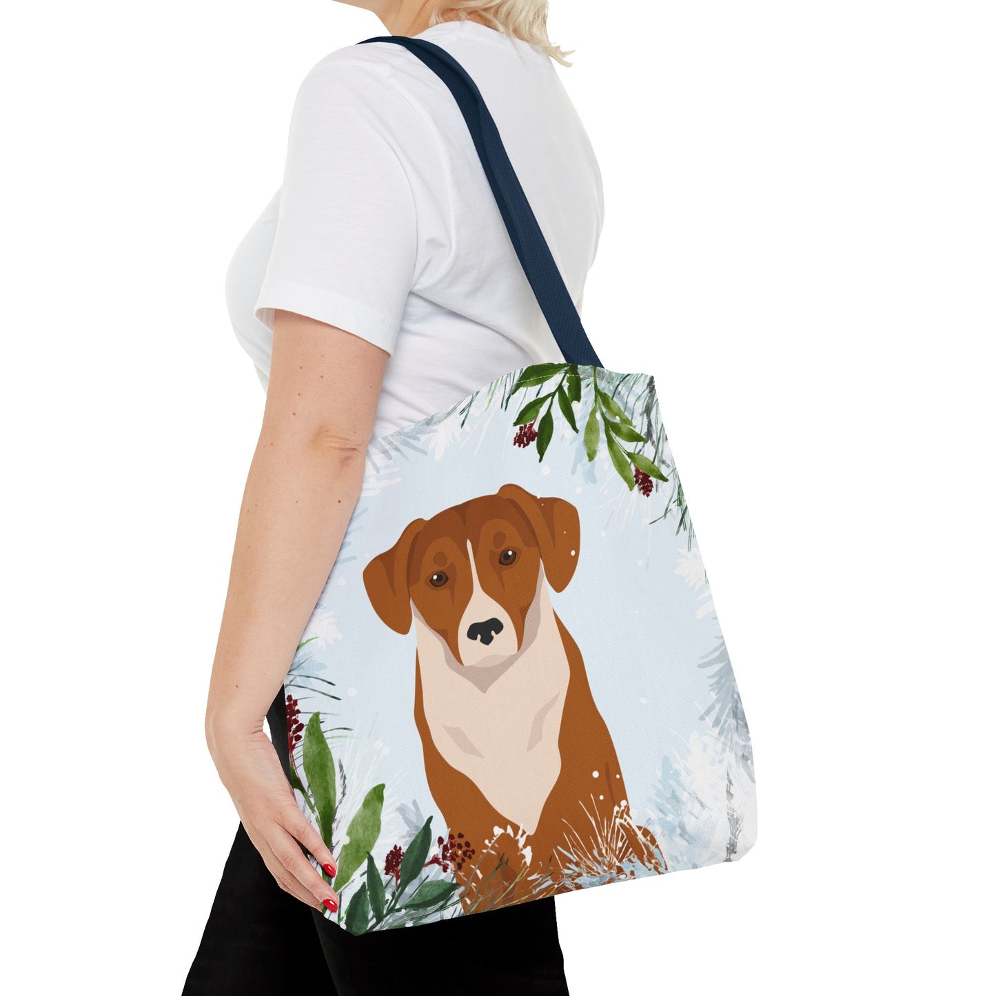 Austrian Pinscher Dog Christmas Holiday Tote Bag 16x16