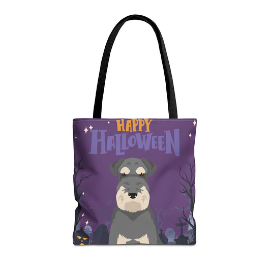 Schnauzer Dog Happy Halloween Tote Bag 16x16