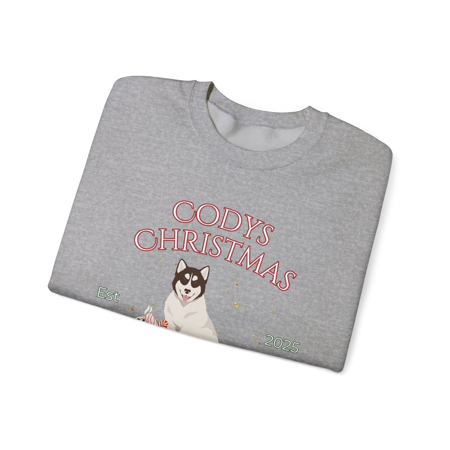 Canadian Inuit Dog Dog Christmas Social Club Unisex Heavy Blend Crewneck Sweatshirt Custom Name