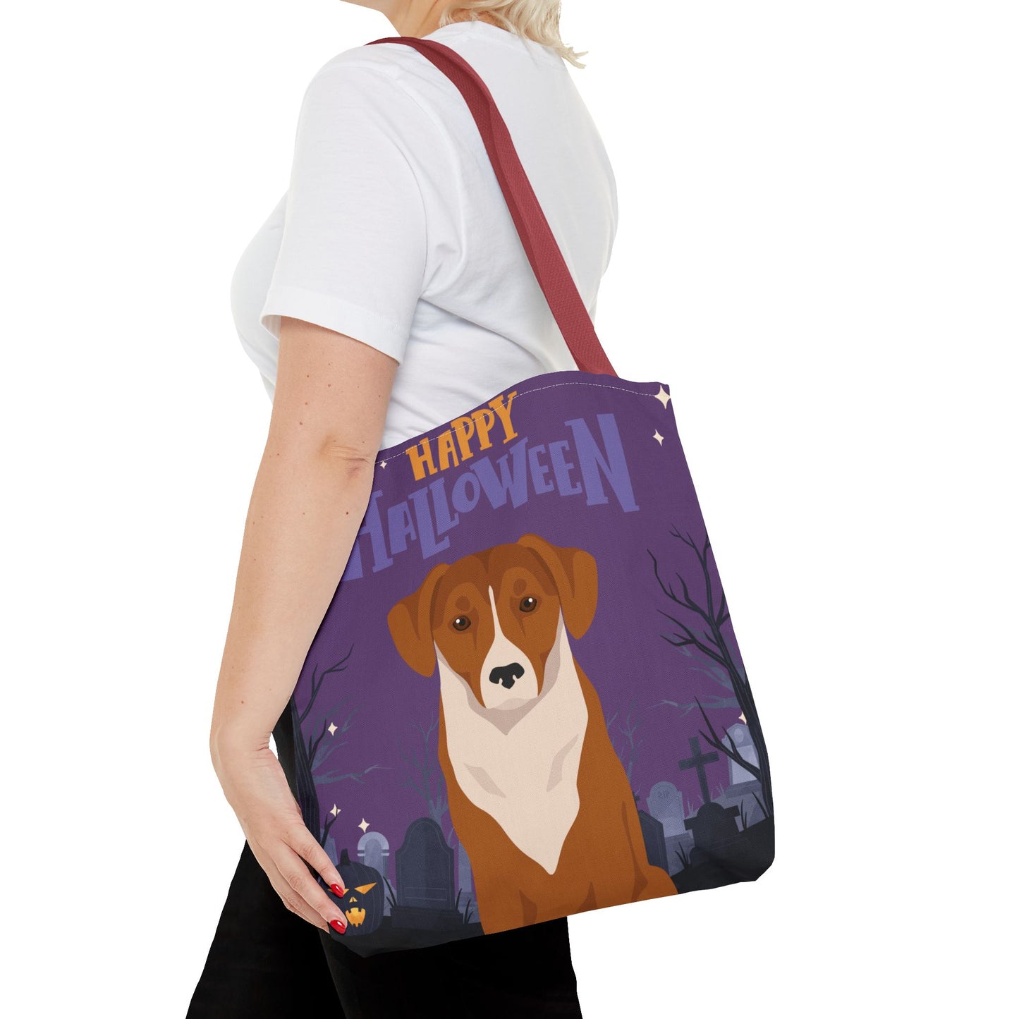 Austrian Pinscher Dog Happy Halloween Tote Bag 16x16