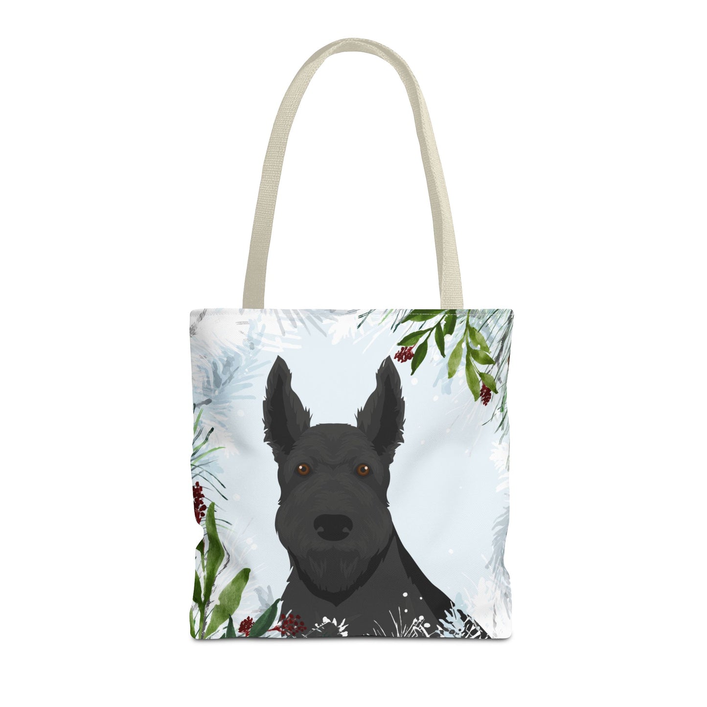 Scottish Terrier Dog Christmas Holiday Tote Bag 16x16