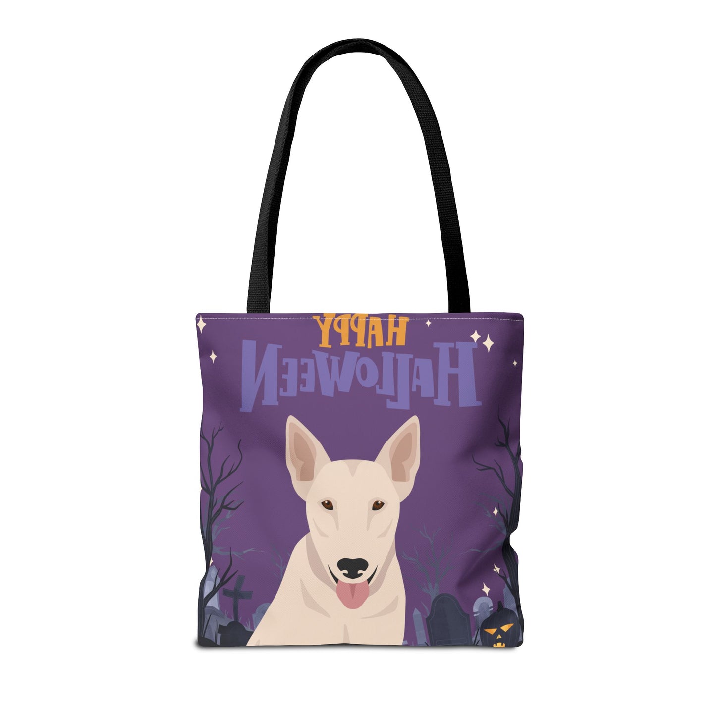 Bull Terrier Dog Happy Halloween Tote Bag 16x16