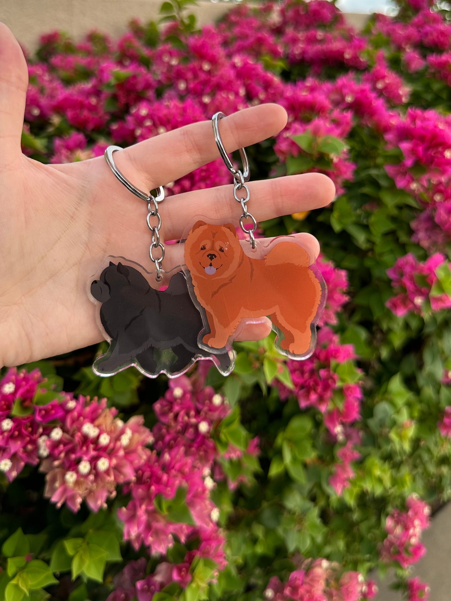 Chow Chow Dog 2.5in Acrylic Keychain