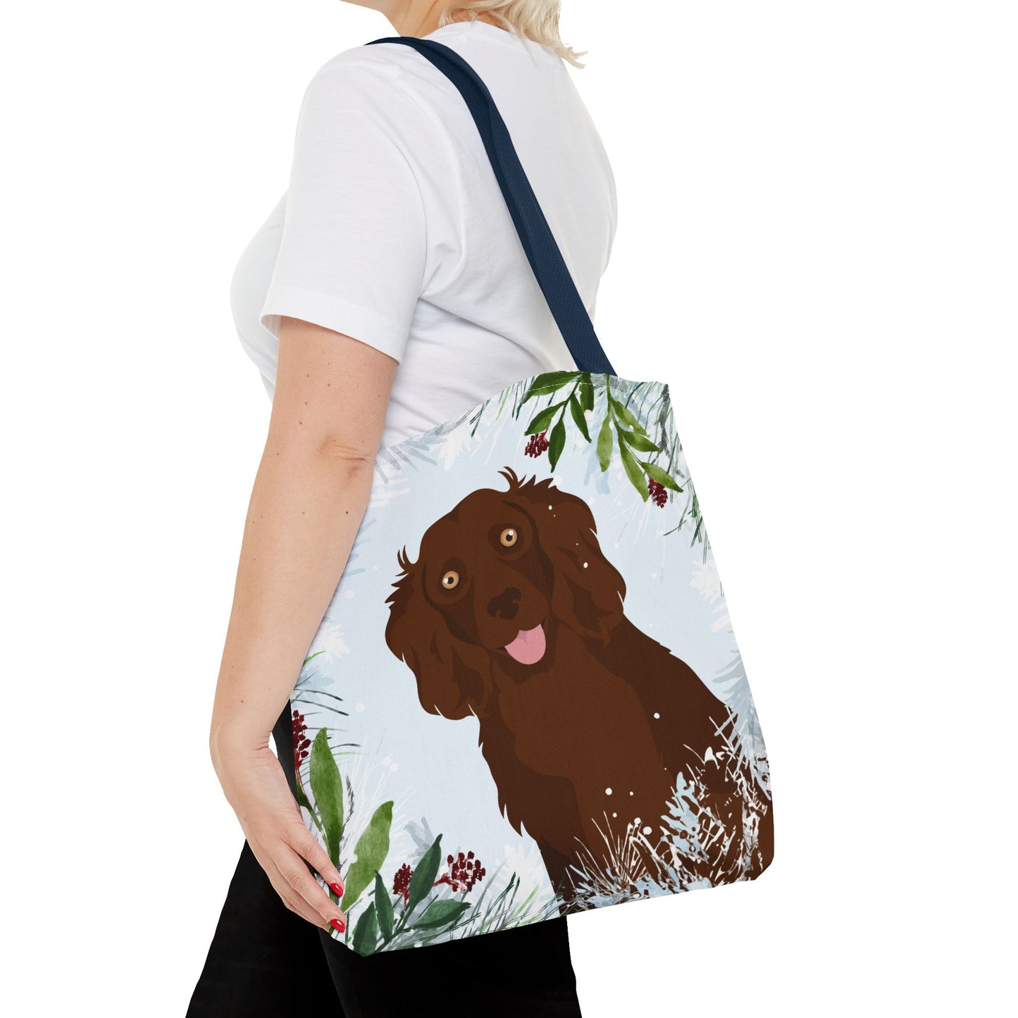 Boykin Spaniel Dog Christmas Holiday Tote Bag 16x16