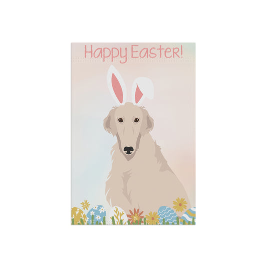 Borzoi Dog Happy Easter Garden Flag
