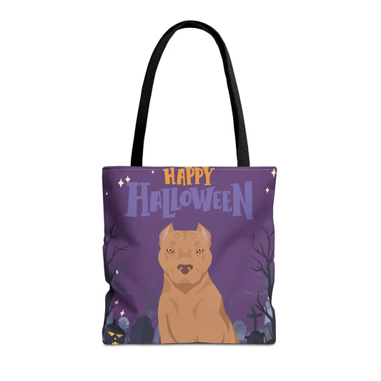 American Staffordshire Terrier Dog Happy Halloween Tote Bag 16x16