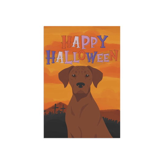 Rhodesian Ridgeback Dog Halloween Garden Flag