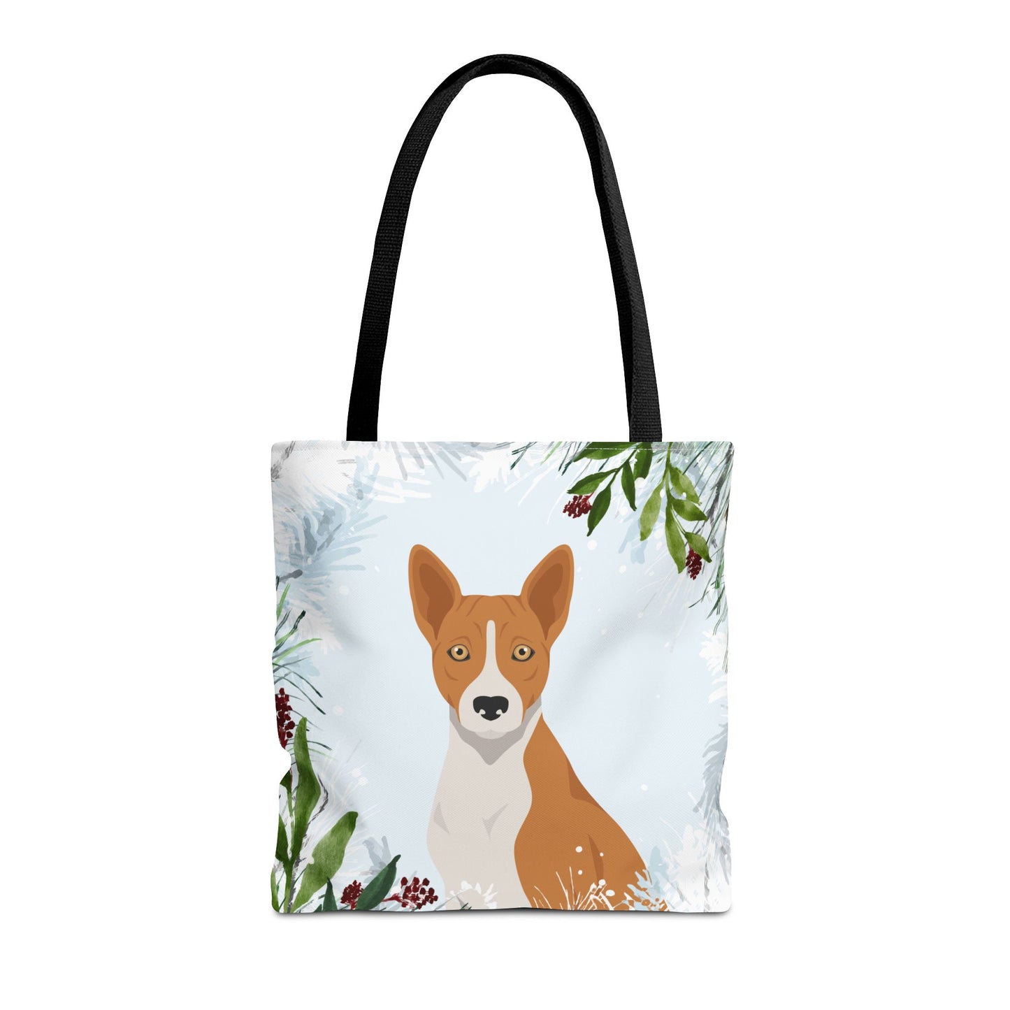 Basenji Dog Christmas Holiday Tote Bag 16x16