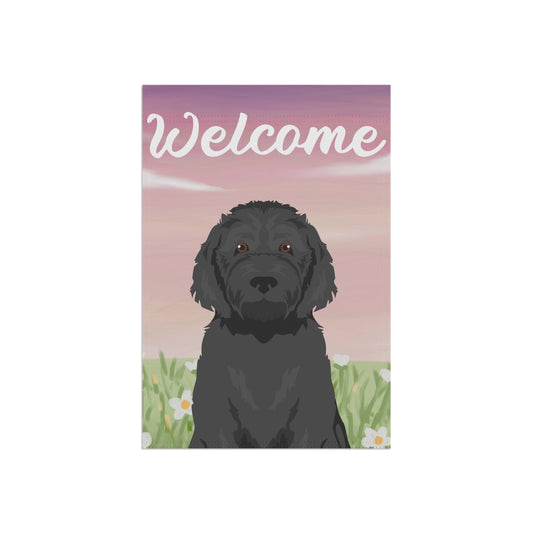 Doodle Dog Welcome Garden Flag