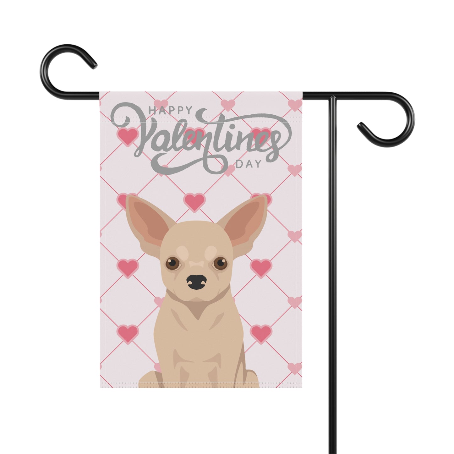 Chihuahua Dog Valentines Day Garden Flag