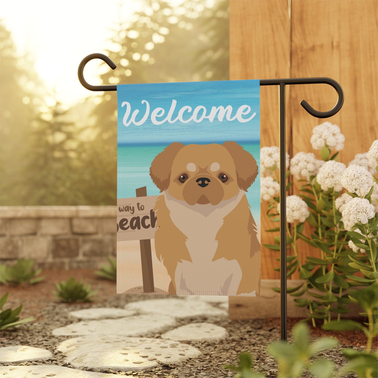 Tibetan Spaniel Dog Garden Flag