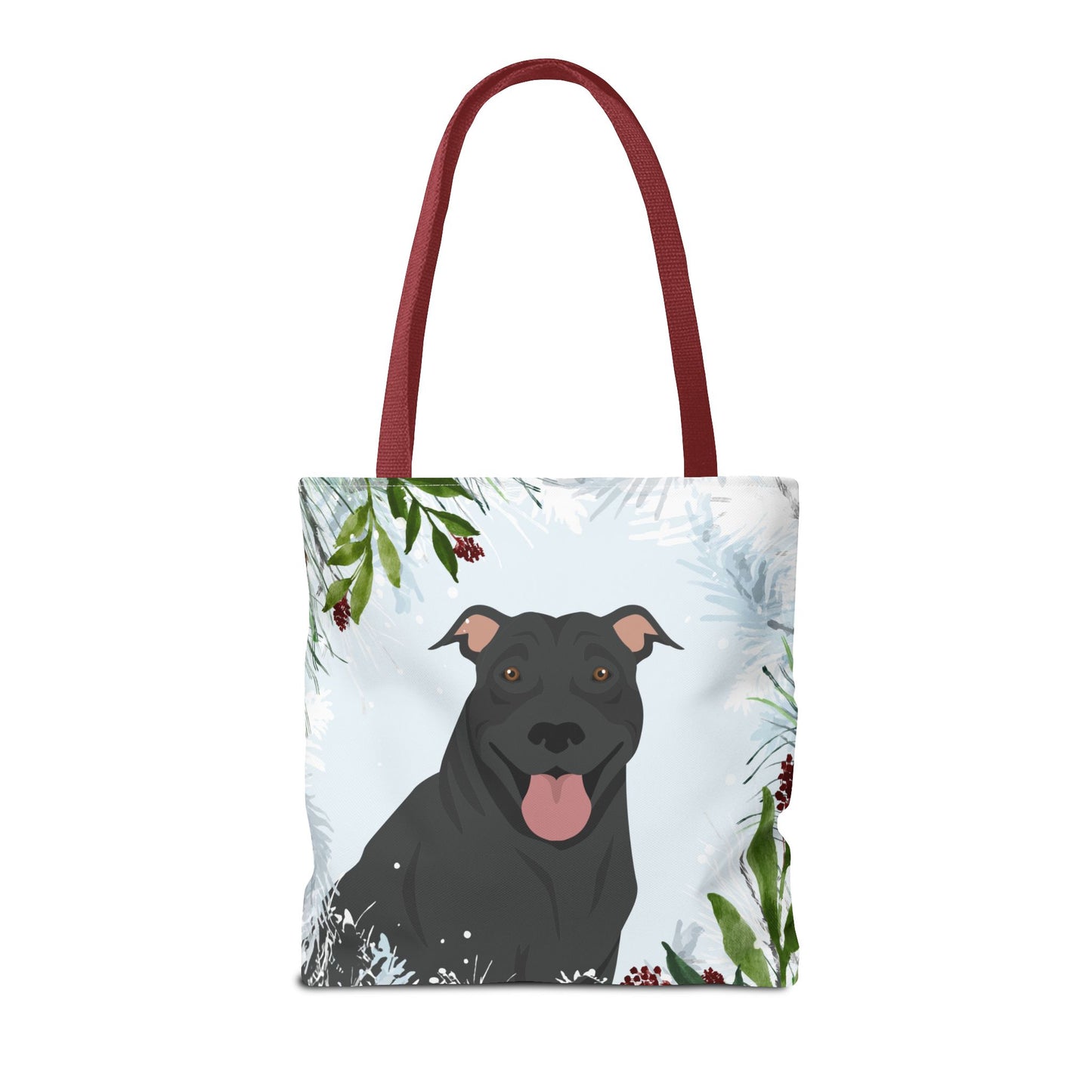 Pit Bull Dog Christmas Holiday Tote Bag 16x16