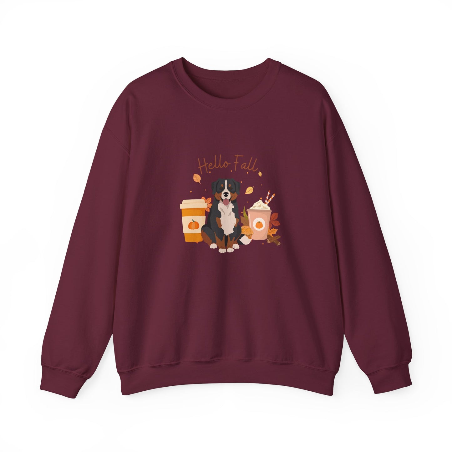 Bernese Mountain Dog Fall Unisex Heavy Blend Crewneck Sweatshirt