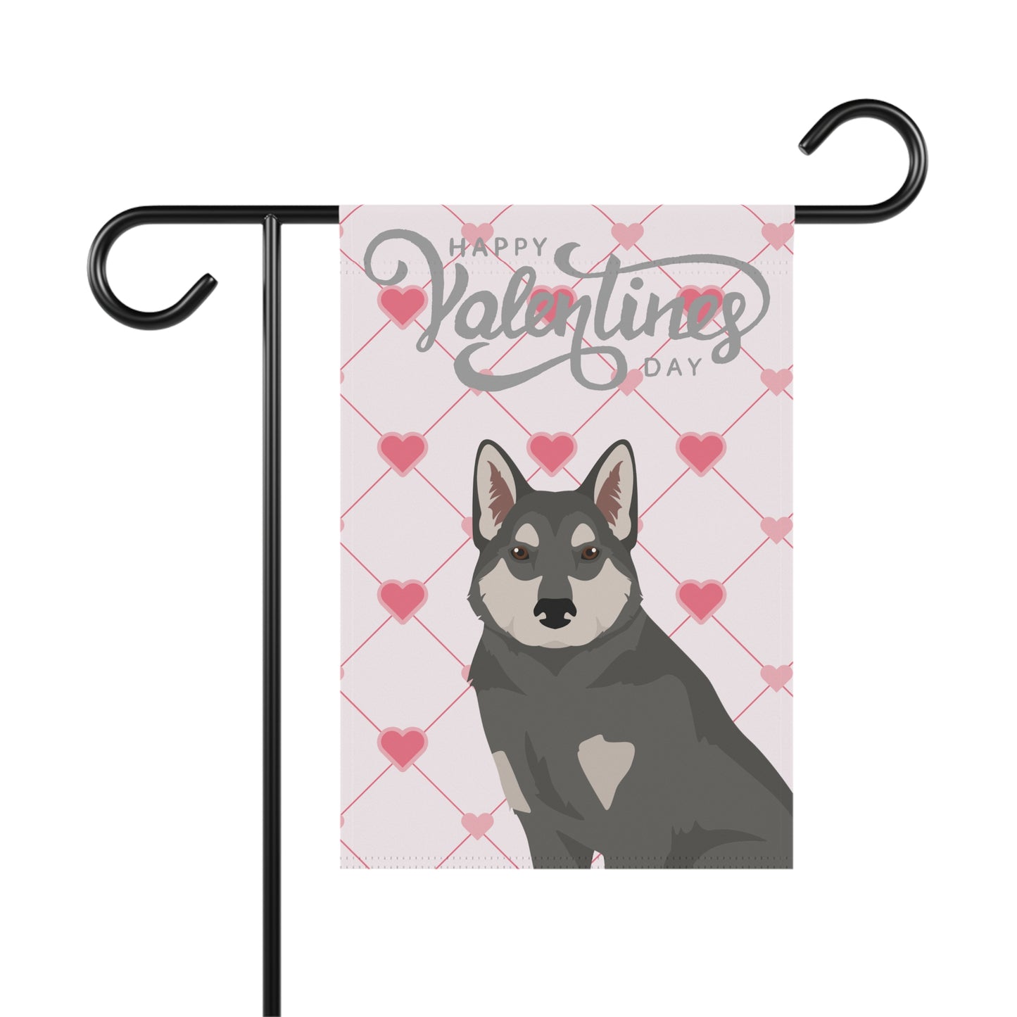 East Siberian Laika Dog Valentines Day Garden Flag