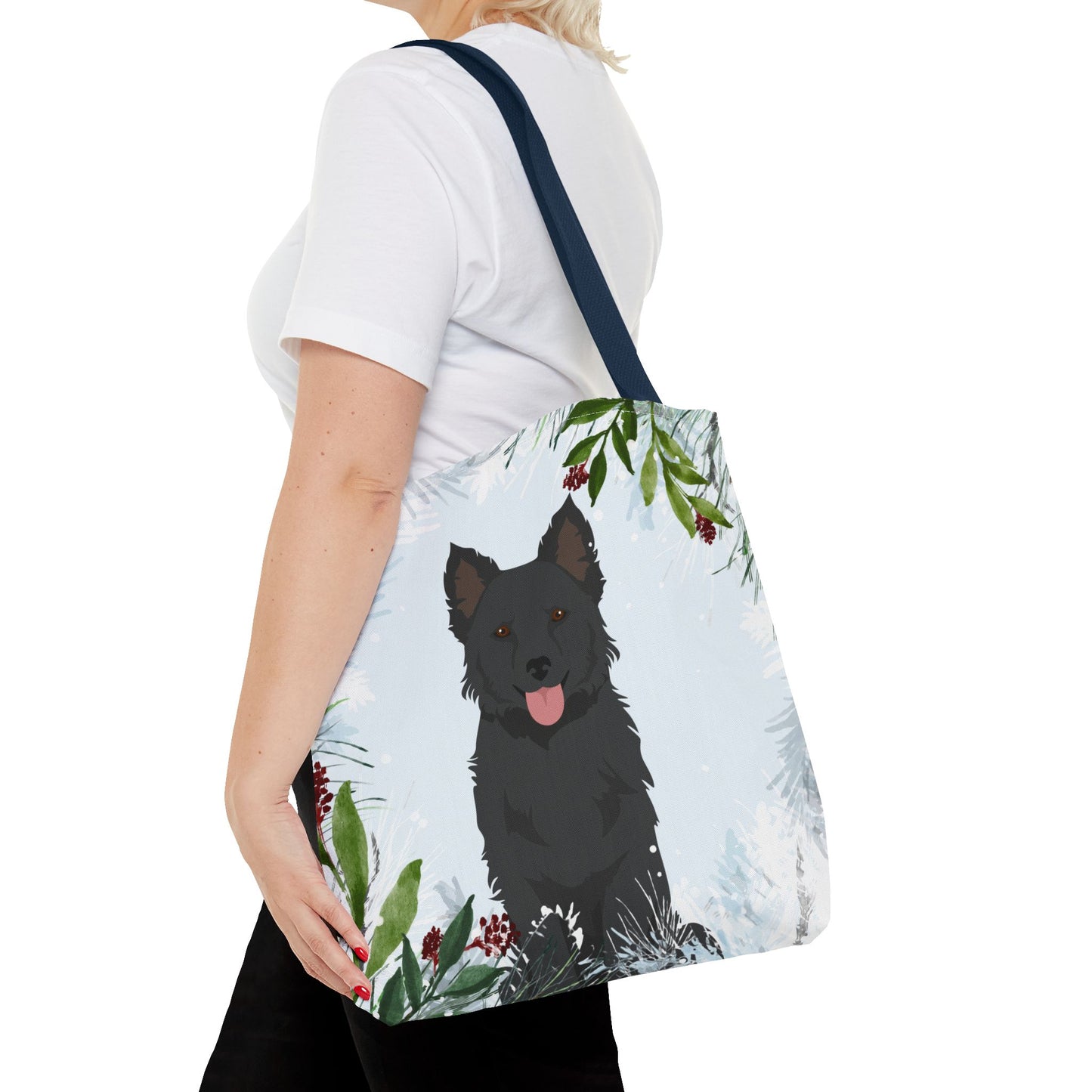 Mudi Dog Christmas Holiday Tote Bag 16x16