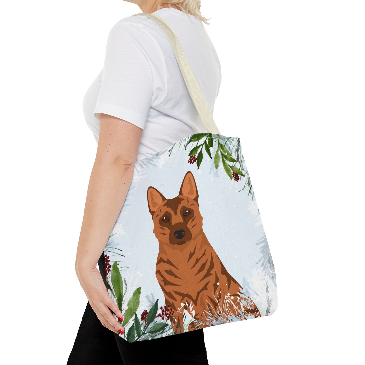 Kai Ken Dog Christmas Holiday Tote Bag 16x16