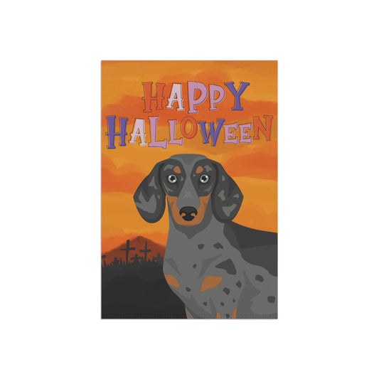 Dachshund Dog Halloween Garden Flag