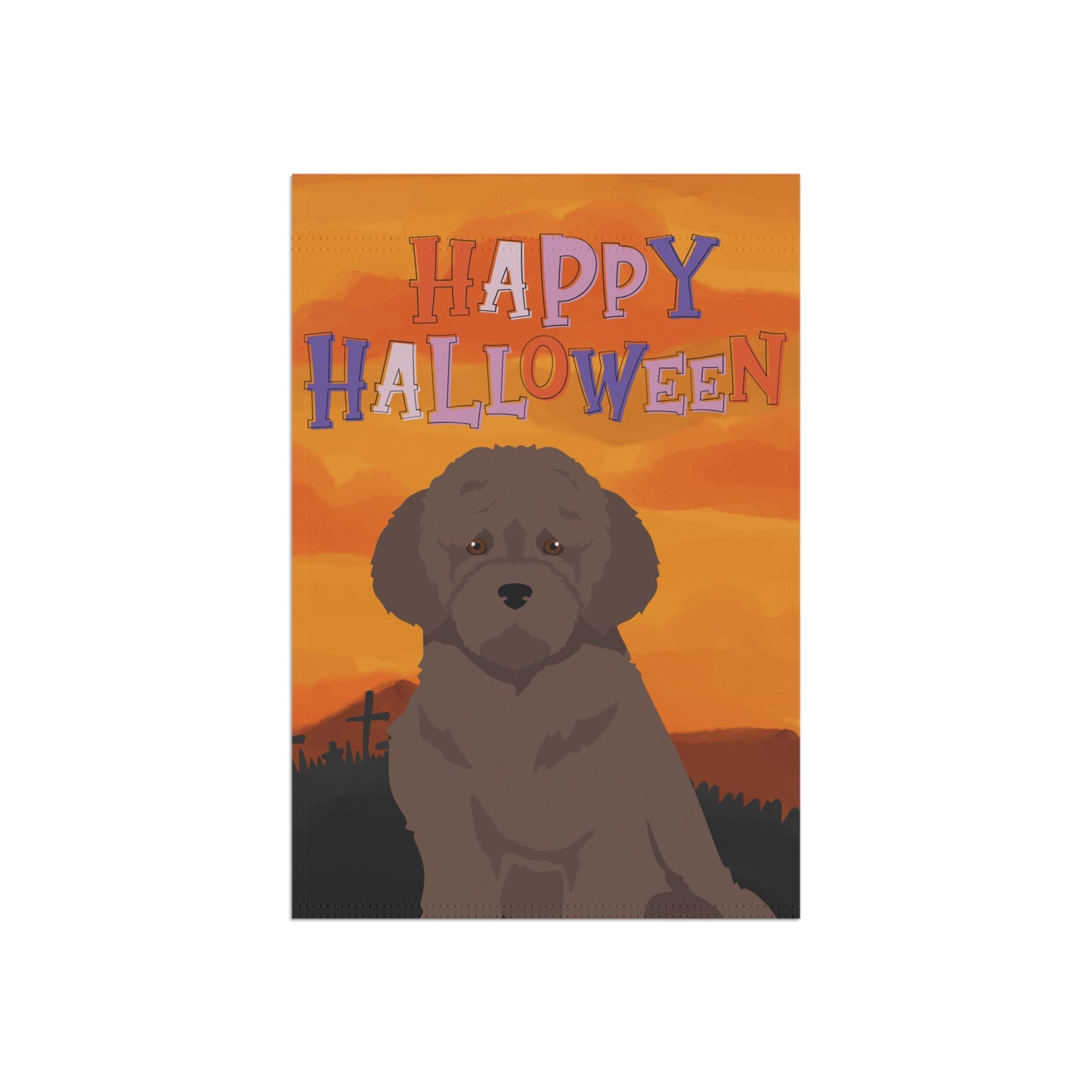 Lagotto Romagnolo Dog Halloween Garden Flag