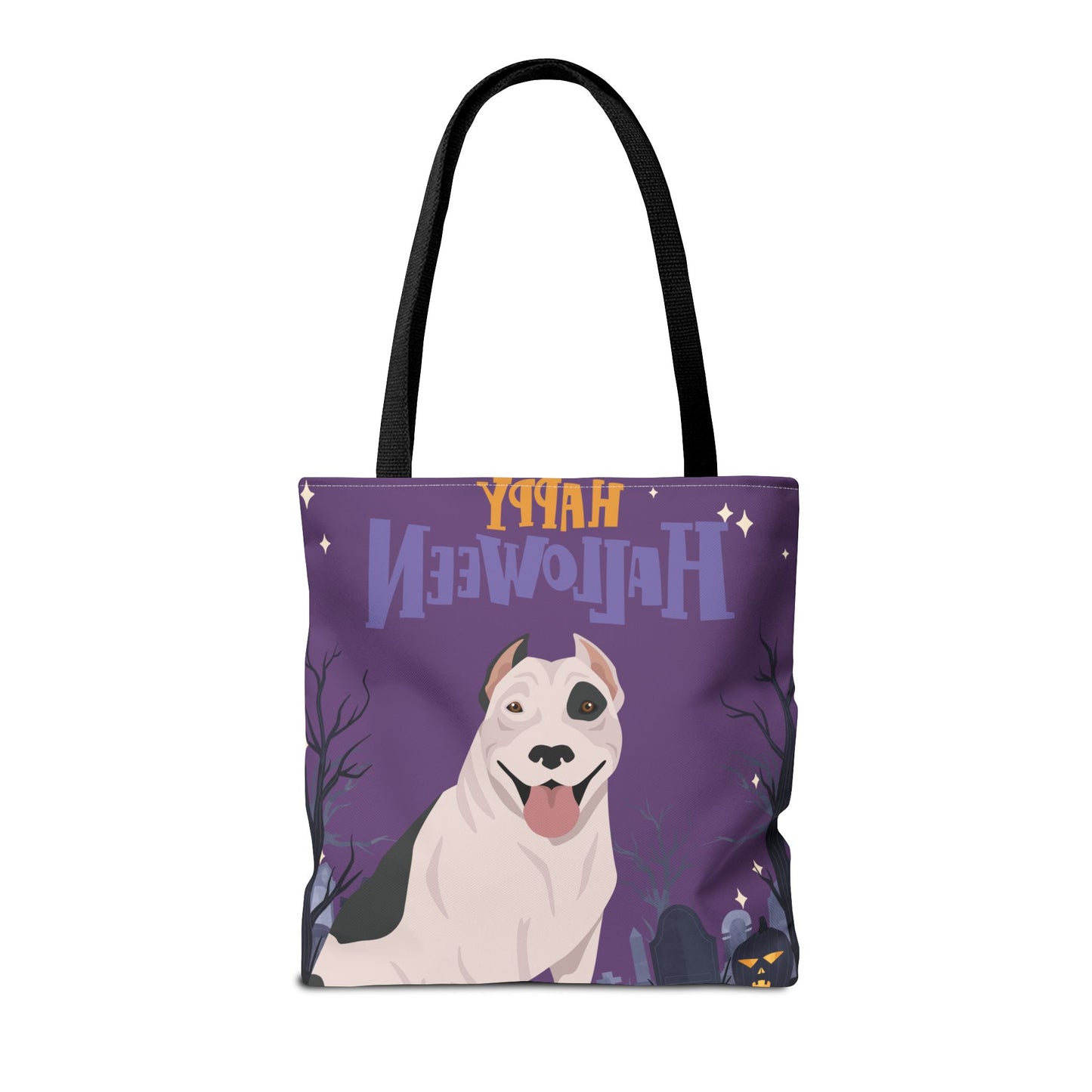 Pit Bull Dog Happy Halloween Tote Bag 16x16