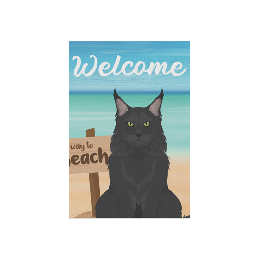 Maine Coon Cat Garden Flag