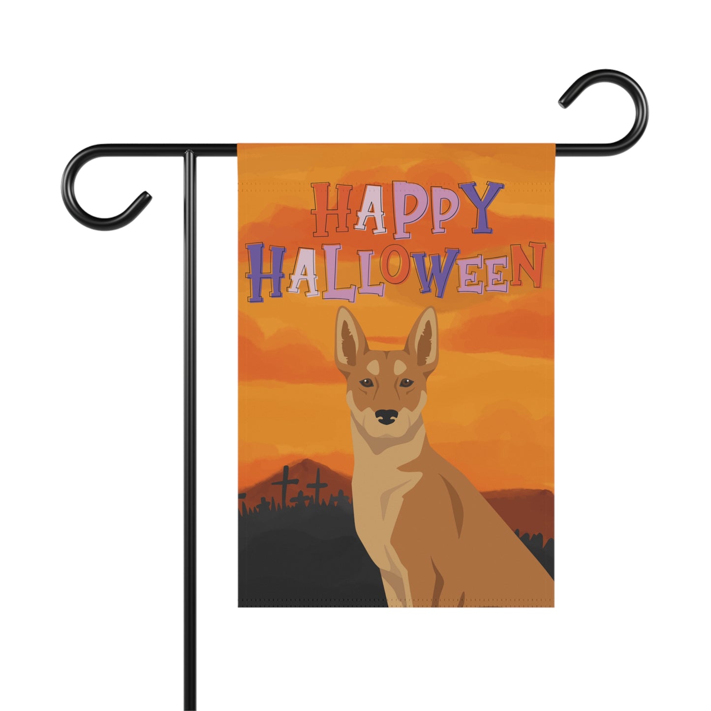 Carolina Dog Dog Halloween Garden Flag