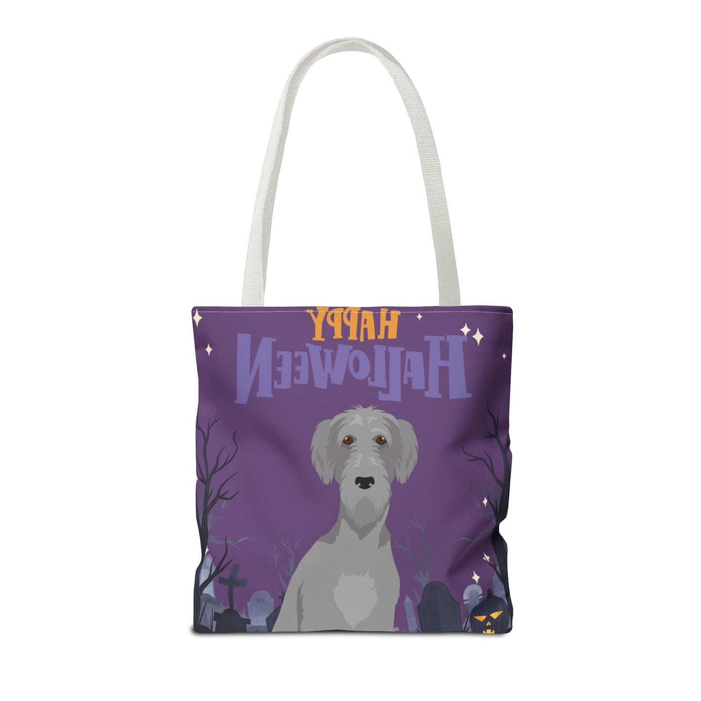 Scottish Deerhound Dog Happy Halloween Tote Bag 16x16