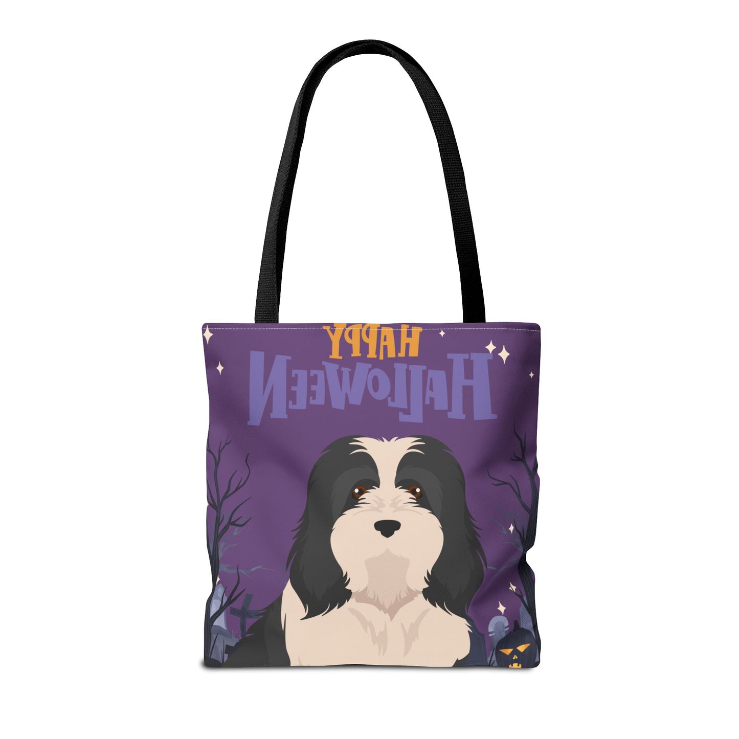 Havanese Dog Happy Halloween Tote Bag 16x16