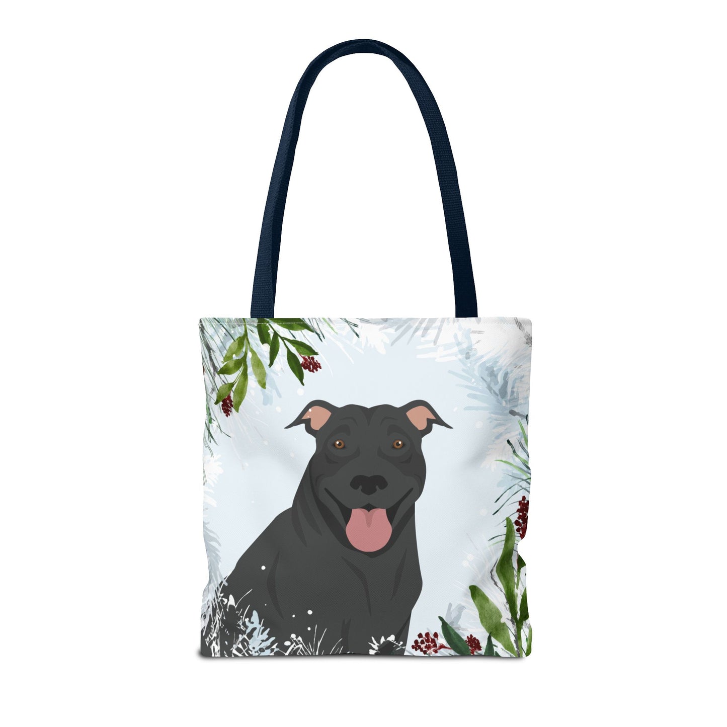 Pit Bull Dog Christmas Holiday Tote Bag 16x16