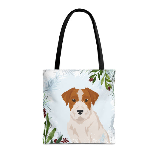 Jack Russell terrier Dog Christmas Holiday Tote Bag 16x16