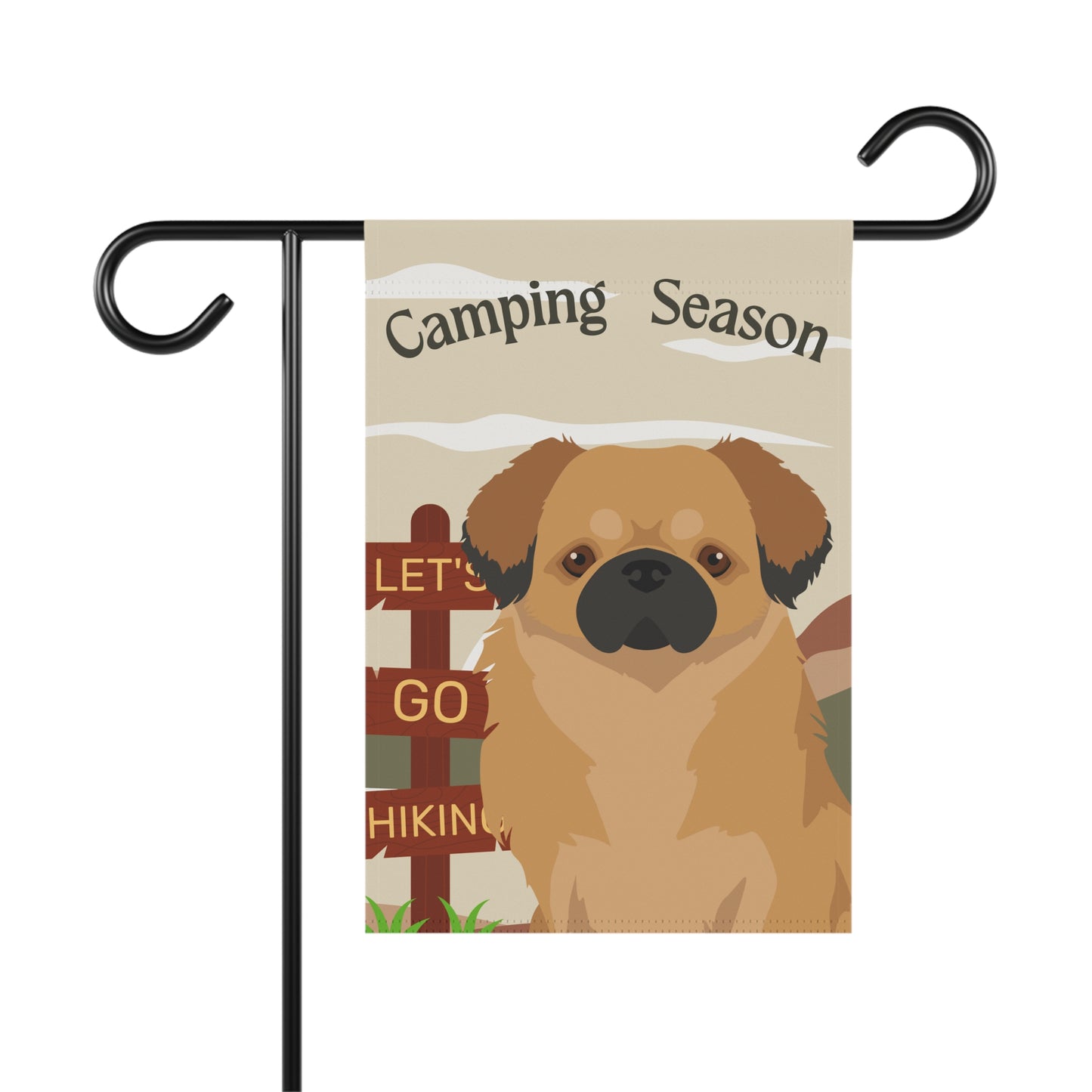 Tibetan Spaniel Dog Camping Garden Flag