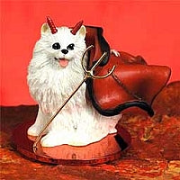 American Eskimo Dog Devil Figurine