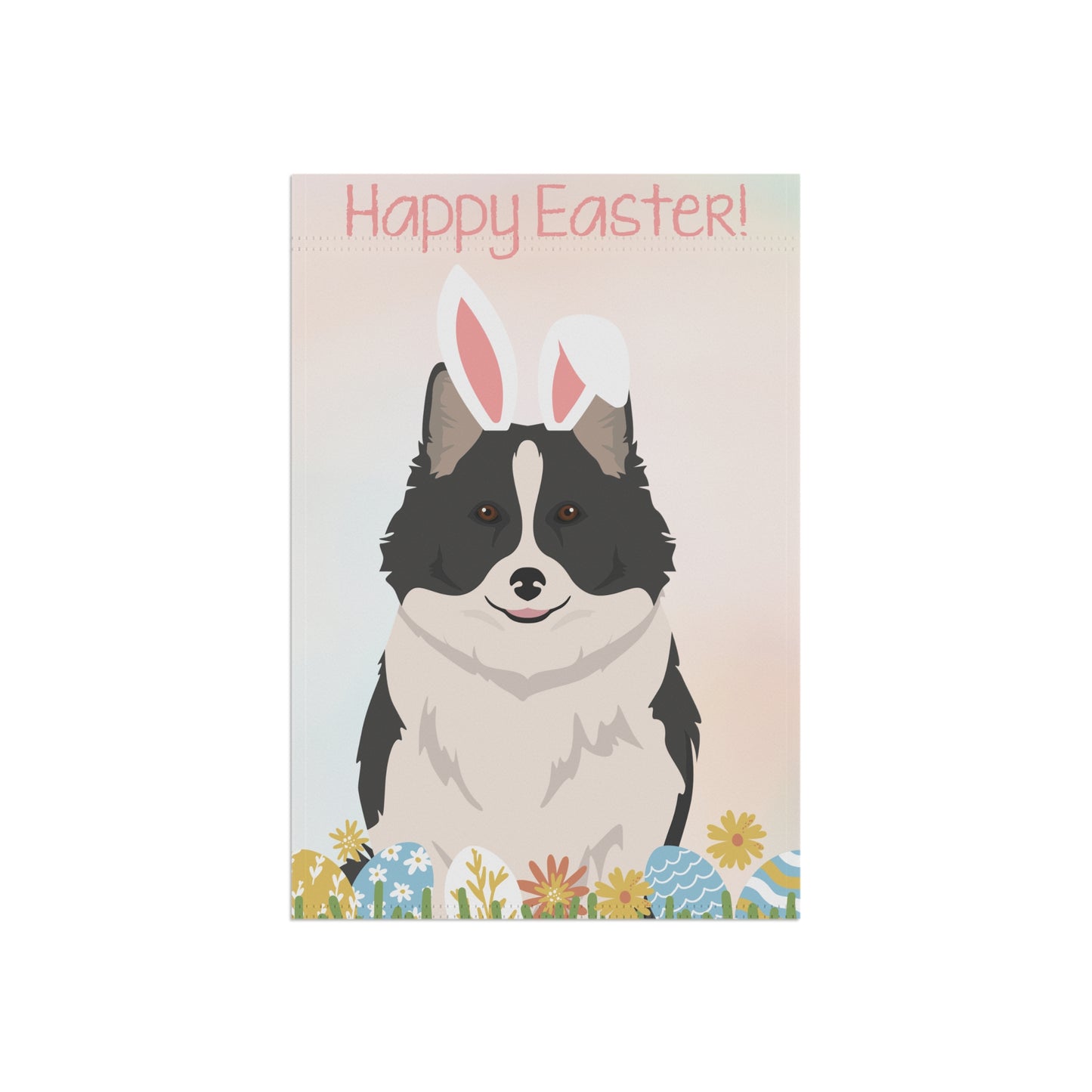 Icelandic Sheepdog Dog Happy Easter Garden Flag