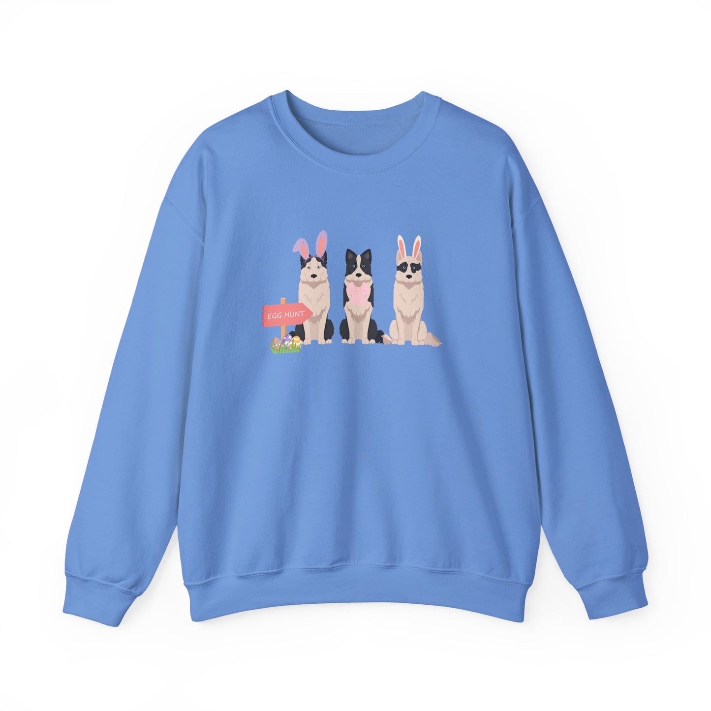 Yakutian Laika Dog Easter Unisex Heavy Blend Crewneck Sweatshirt, easter Cute Dog Mom Gift