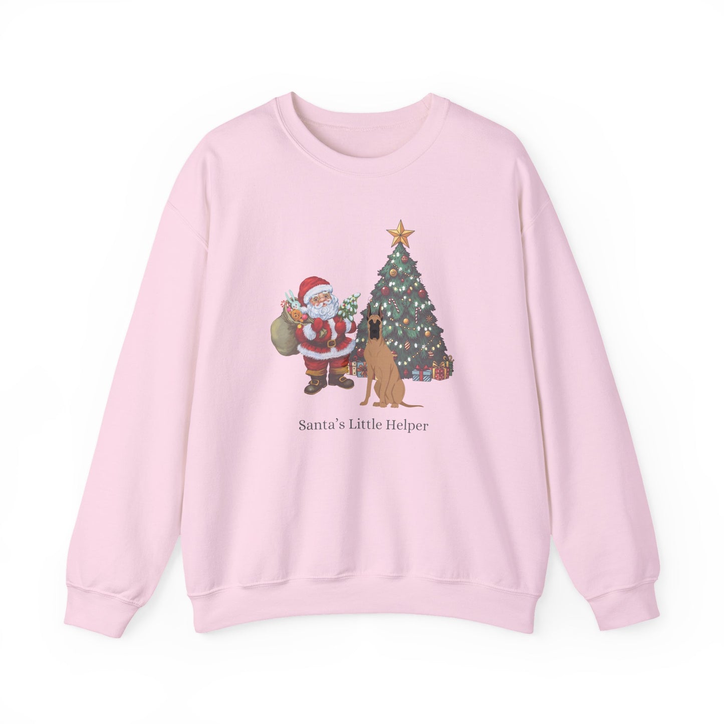 Great Dane Dog Santa's Little Helper Unisex Heavy Blend Crewneck Sweatshirt