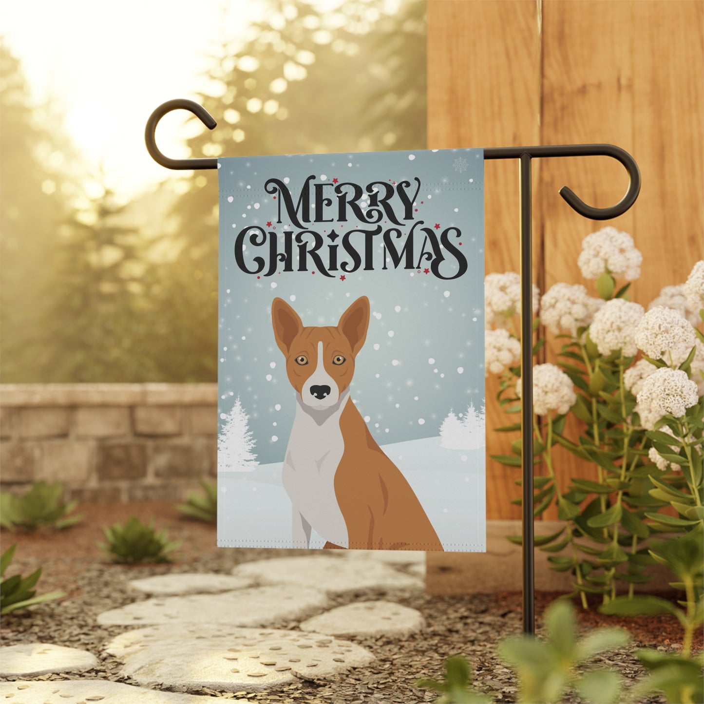 Basenji Dog Garden Flag