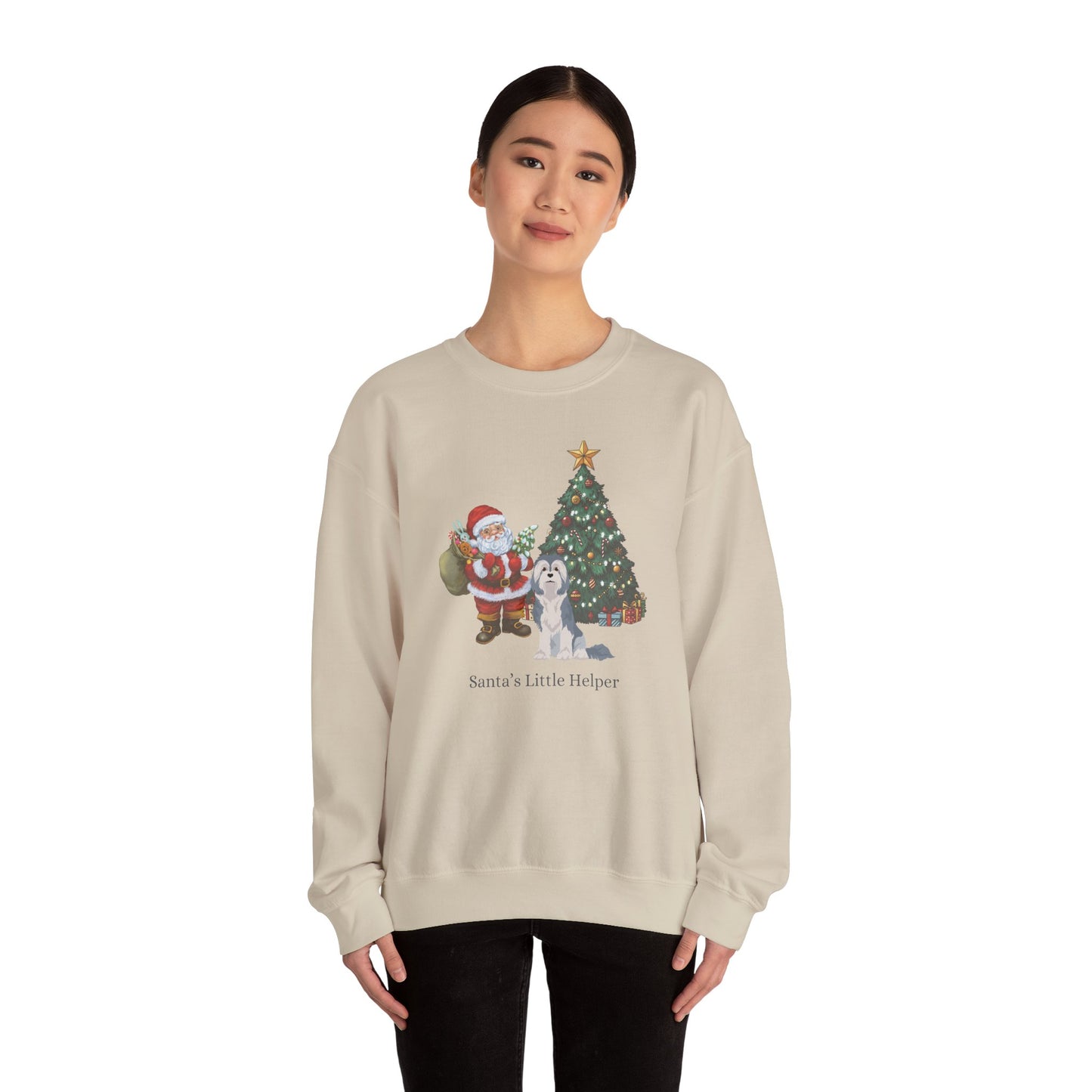 Lowchen Dog Santa's Little Helper Unisex Heavy Blend Crewneck Sweatshirt