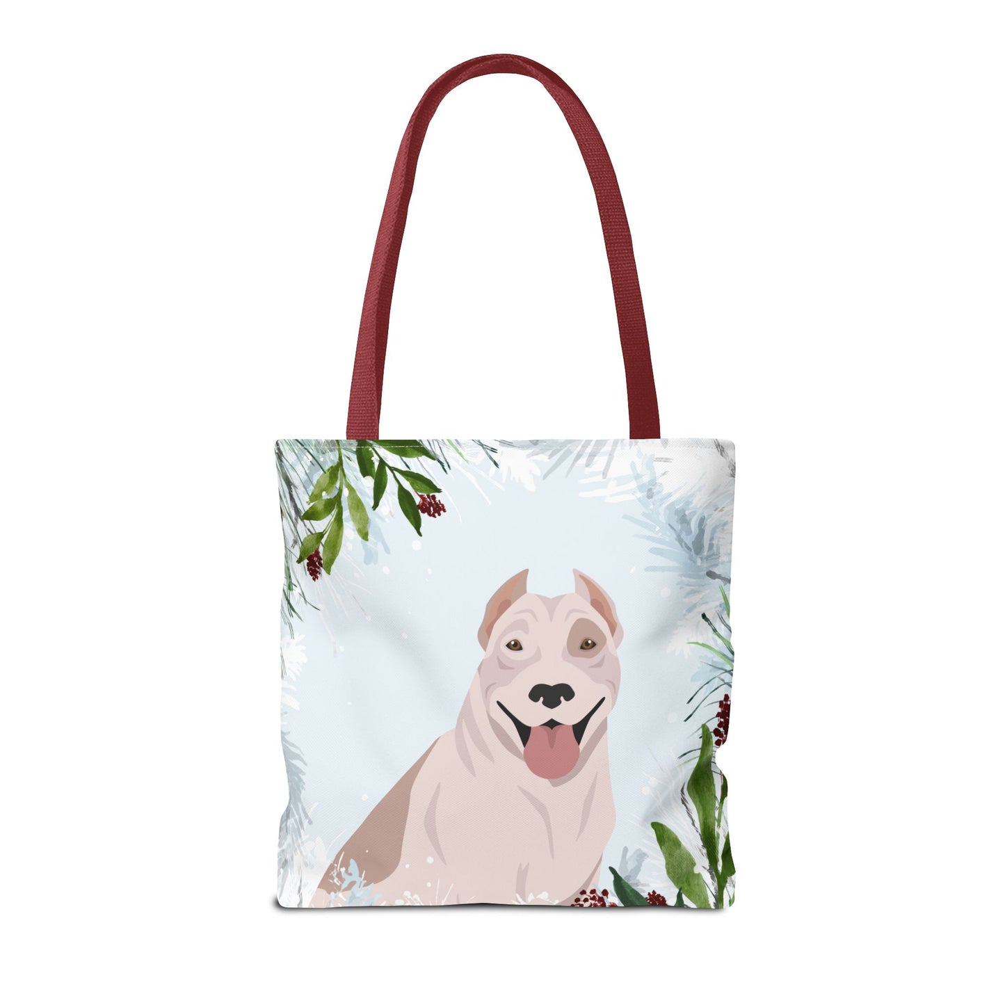 Pit Bull Dog Christmas Holiday Tote Bag 16x16