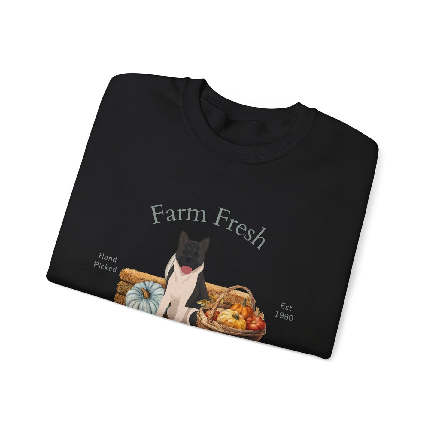 American Akita Dog Fall Farm Fresh Unisex Heavy Blend Crewneck Sweatshirt