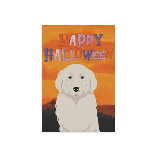 Great Pyrenees Dog Halloween Garden Flag