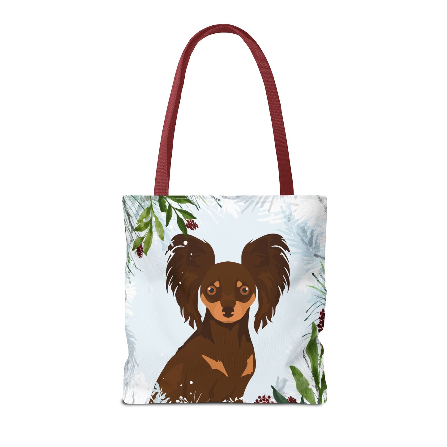 Russian Toy Terrier Dog Christmas Holiday Tote Bag 16x16