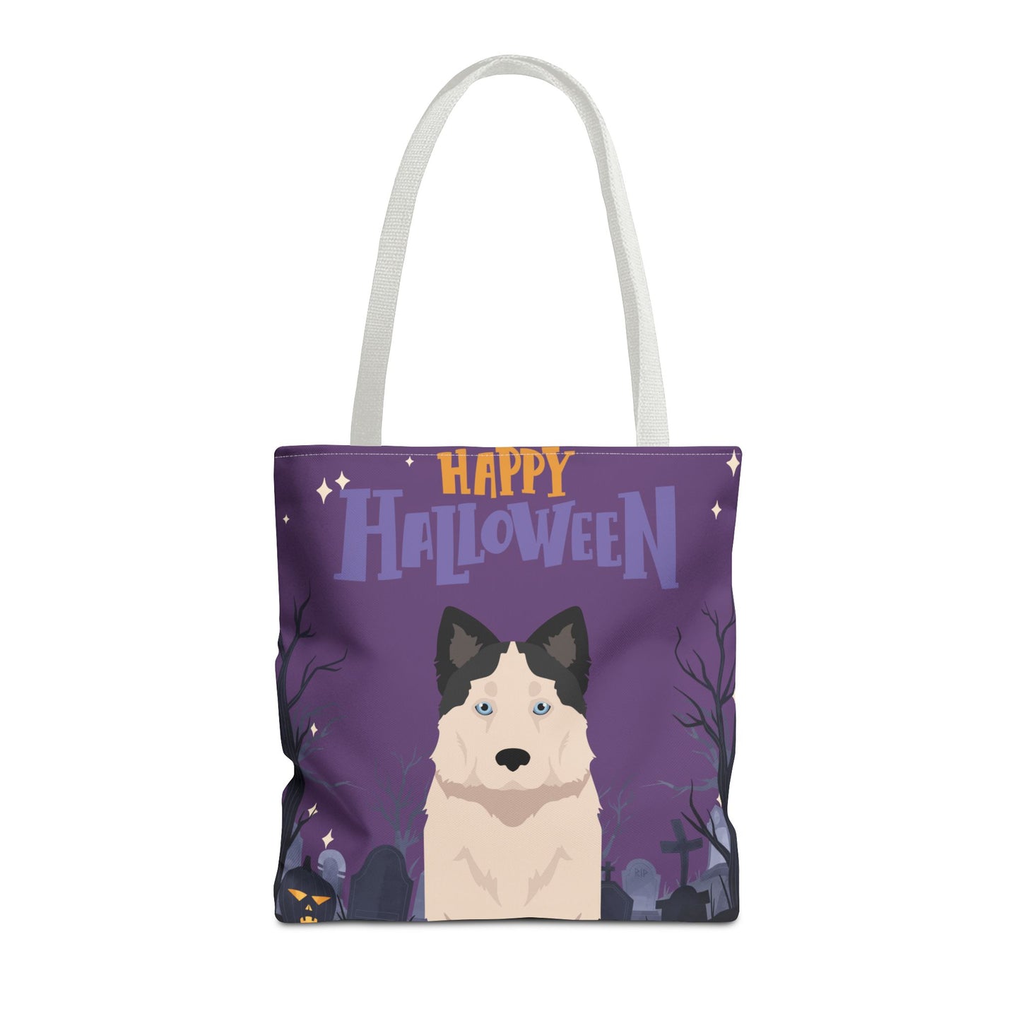 Yakutian Laika Dog Happy Halloween Tote Bag 16x16