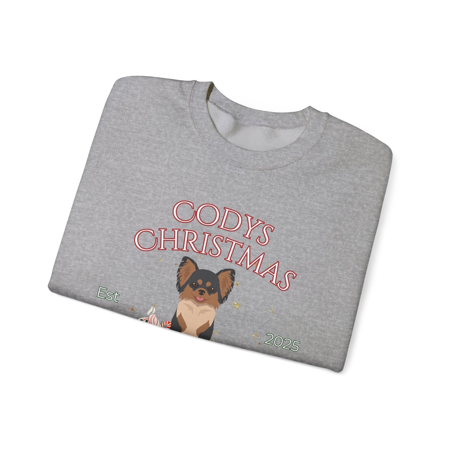 Chihuahua Dog Christmas Social Club Unisex Heavy Blend Crewneck Sweatshirt Custom Name