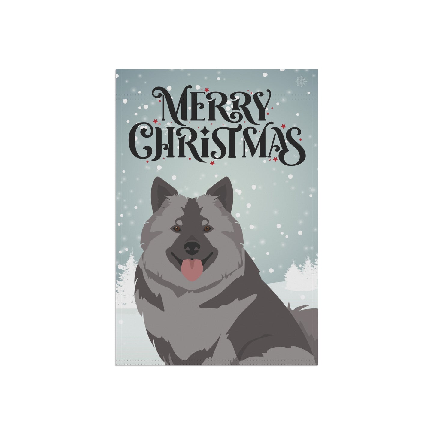Keeshond Dog Garden Flag