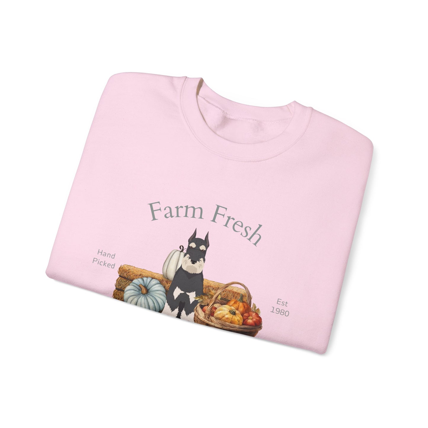 Schnauzer Dog Fall Farm Fresh Unisex Heavy Blend Crewneck Sweatshirt