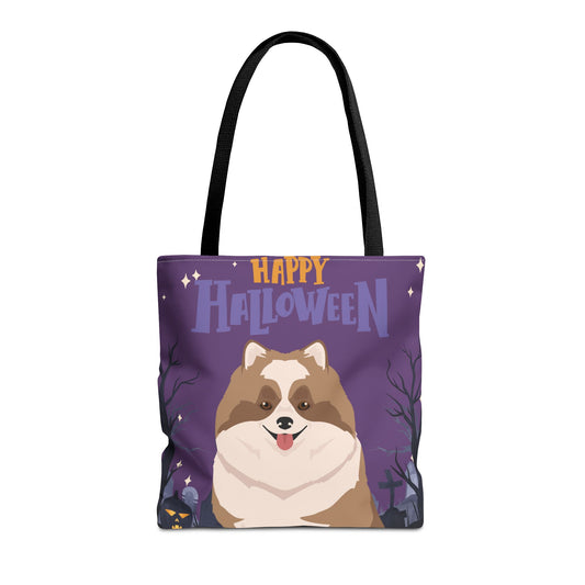 Pomeranian Dog Happy Halloween Tote Bag 16x16