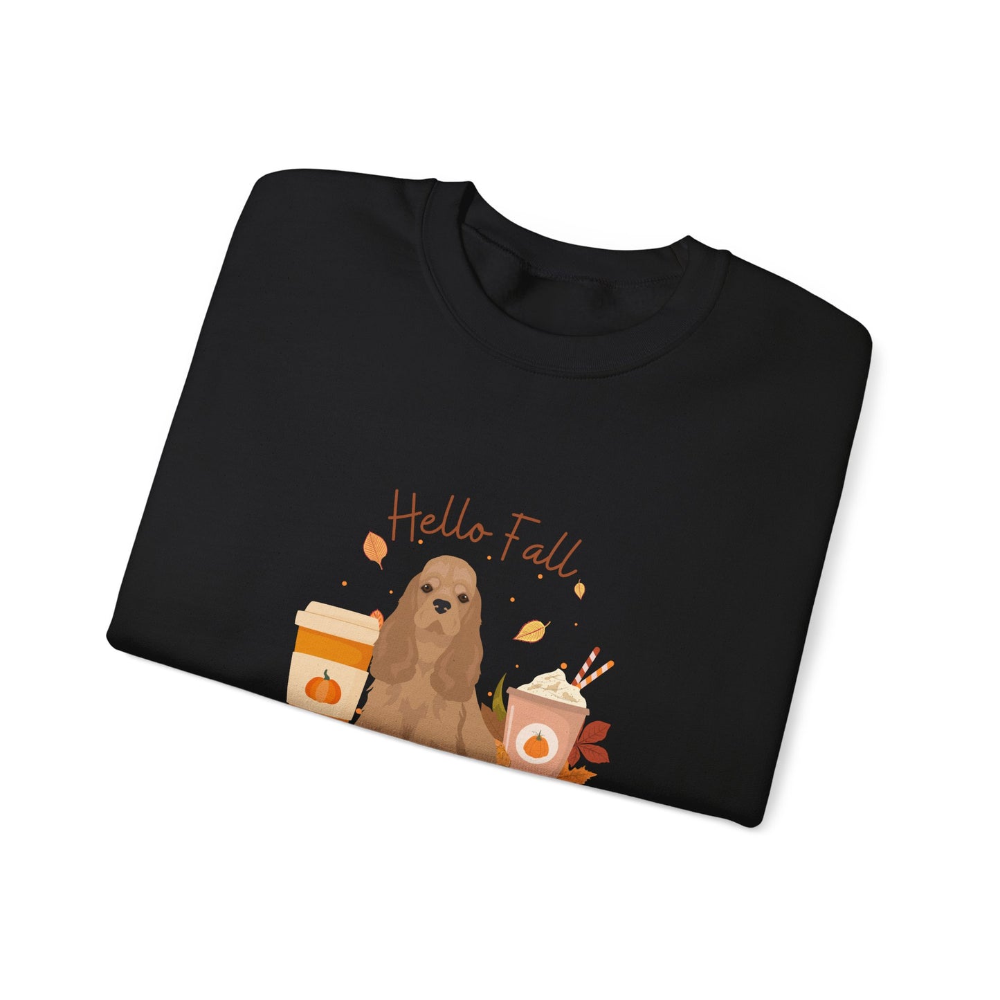 Cocker Spaniel Dog Fall Unisex Heavy Blend Crewneck Sweatshirt